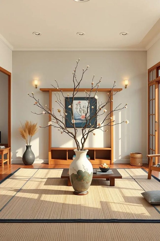 Japanese Stems in Empty Space