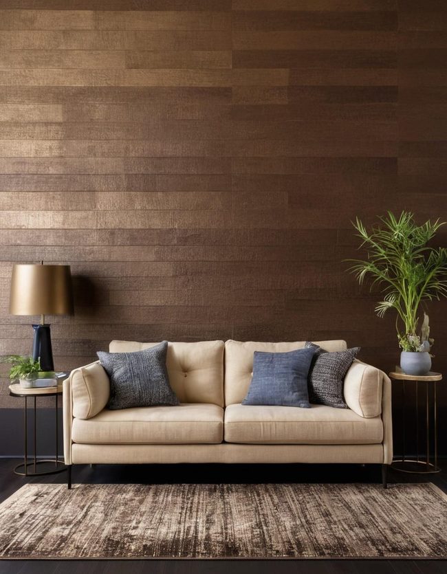 Layered Brown Walls with Pattern