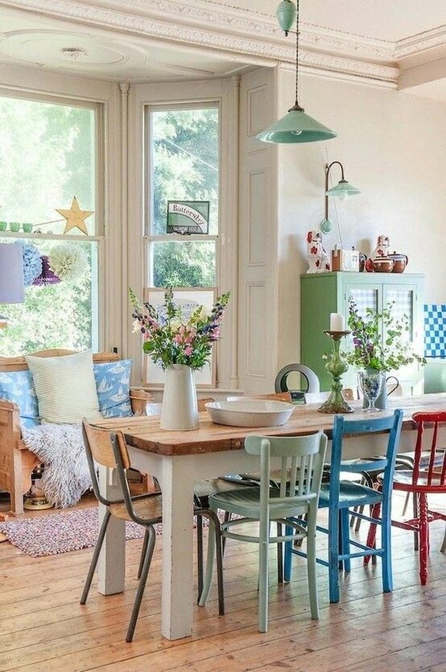 Colorful Chairs Meet Morning Light