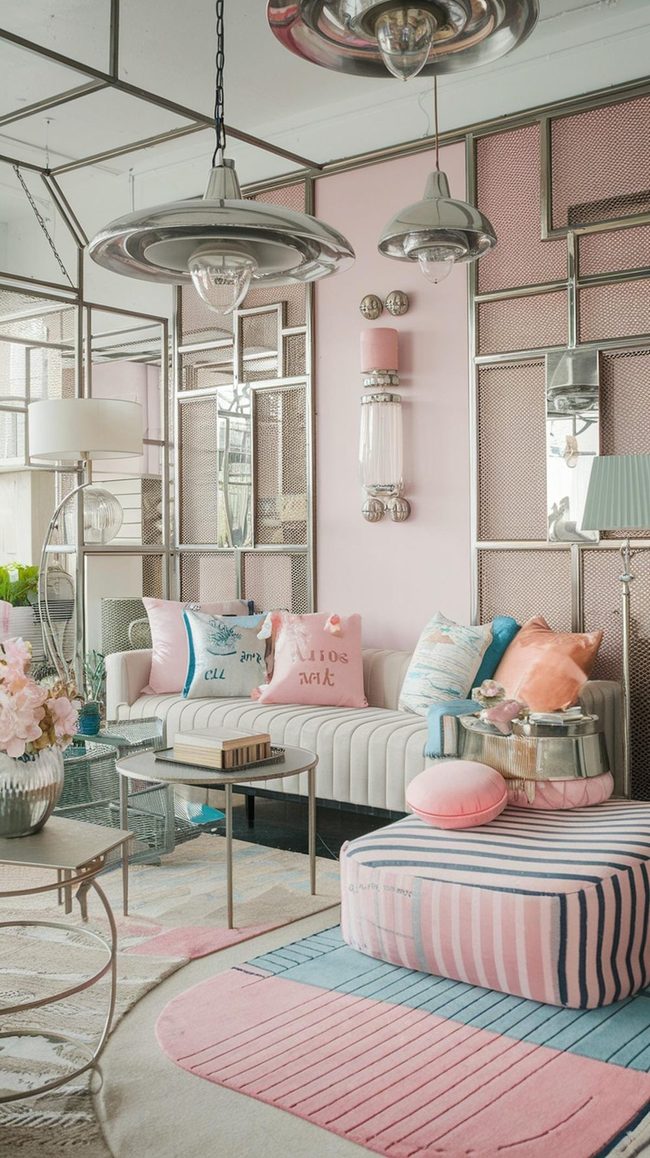 Pastel Walls With Metallic Spring Shine