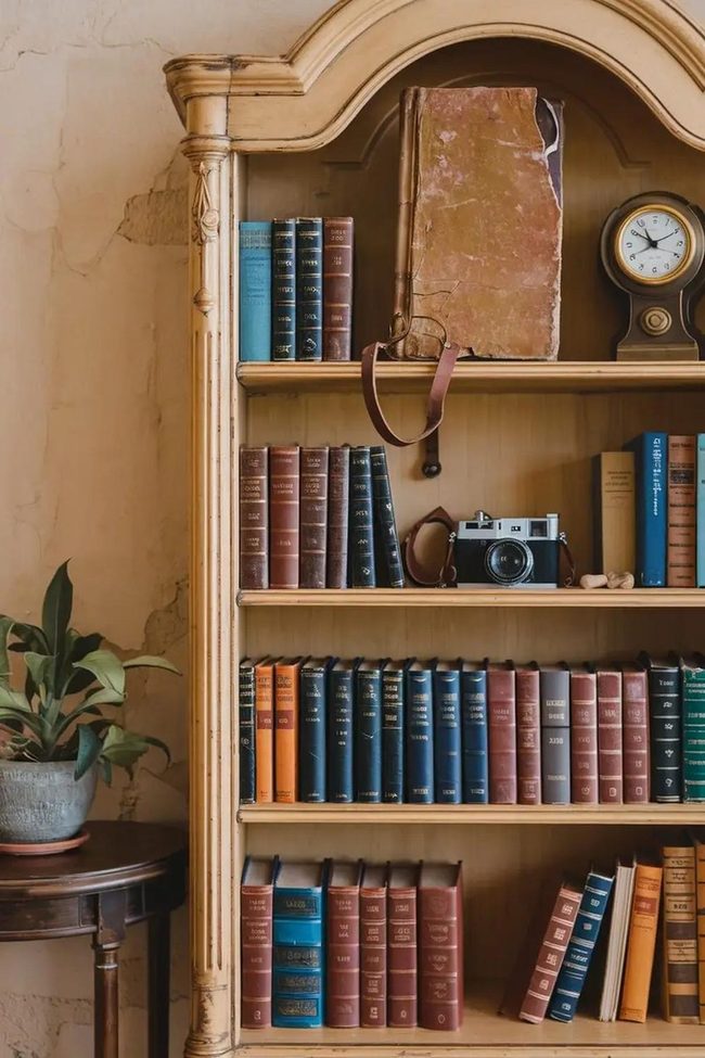 Old Cameras And Weathered Books