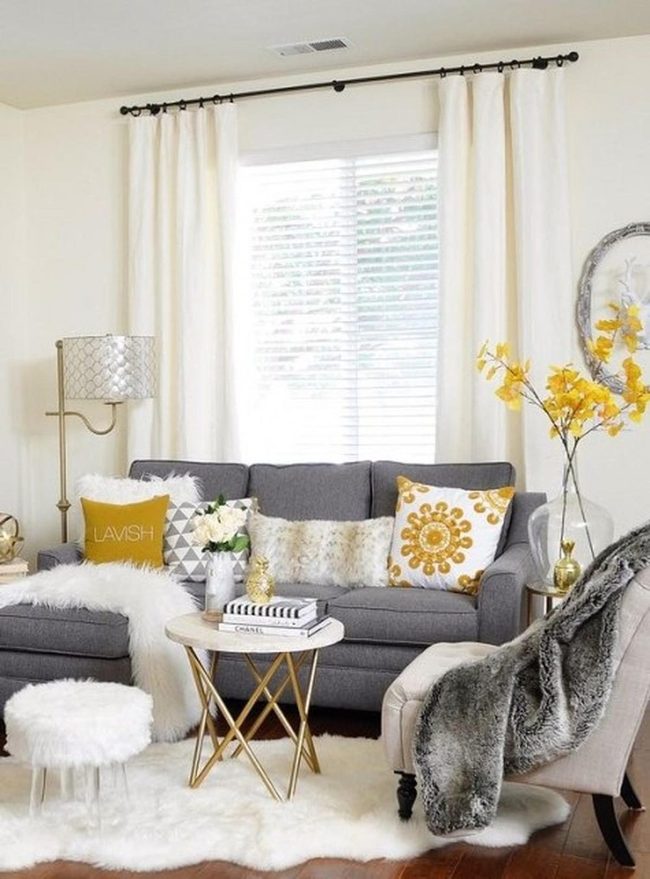 Yellow Blooms Meet Gray Luxury