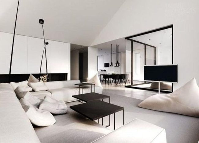 Monochrome Modern Living Space