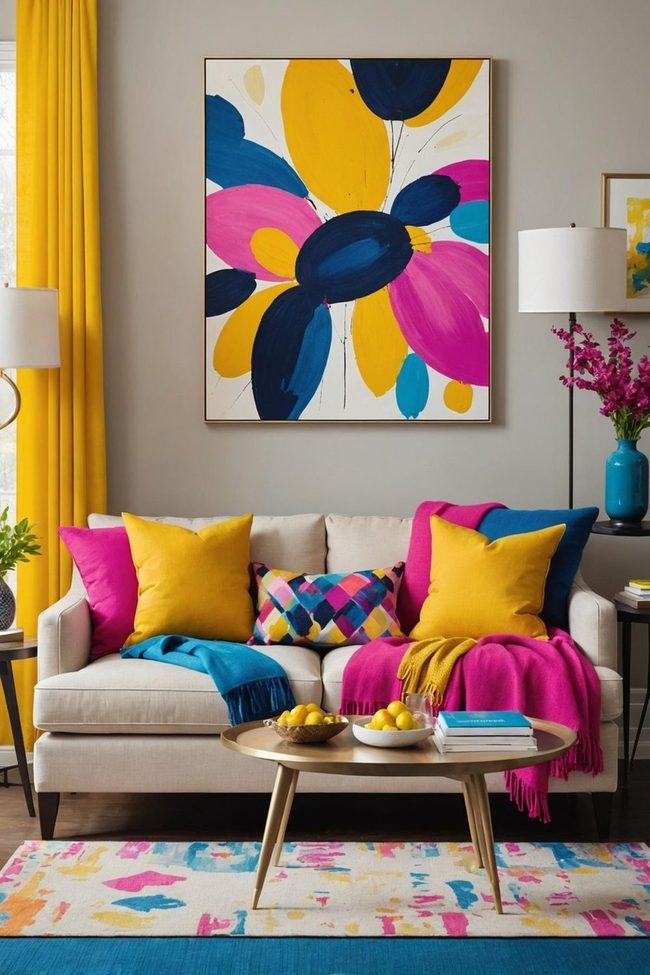 Electric Yellow Wall Statement