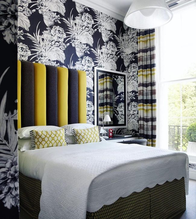 Dark Florals With Sunny Yellow Accents