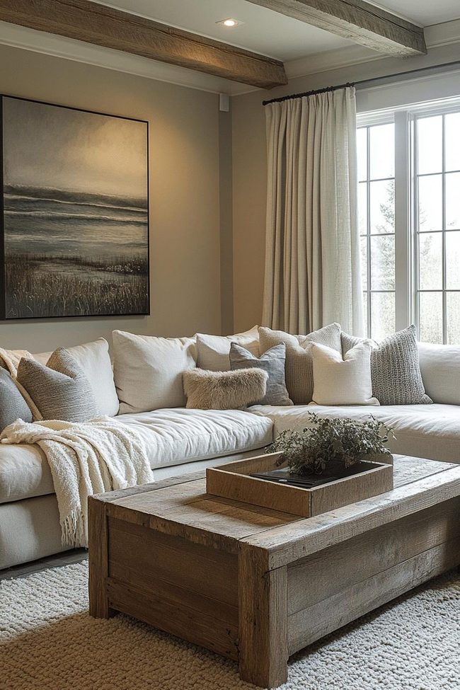 Layered Textures, Affordable Basement Living
