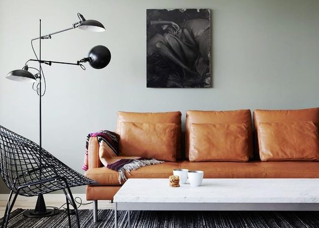 Light Gray-Green Scandinavian Walls