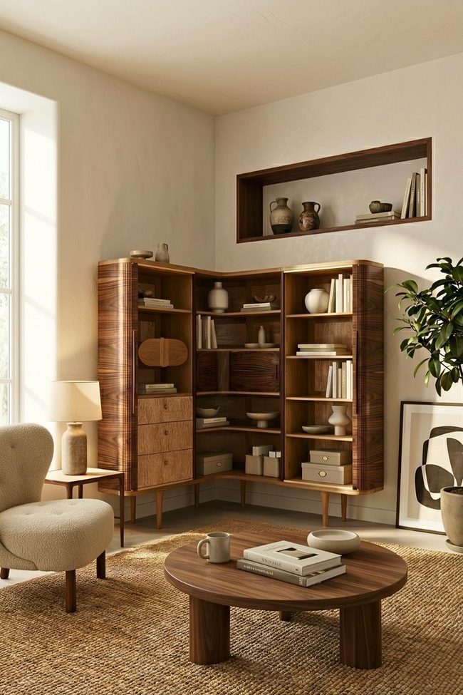Classic Hutch With Open Display Shelves