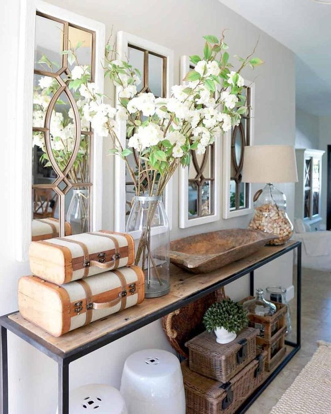 Vintage Suitcases, Light-Filled Entry