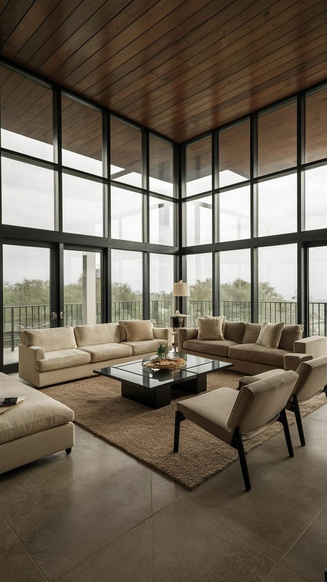 Panoramic Glass Floods Interior Light