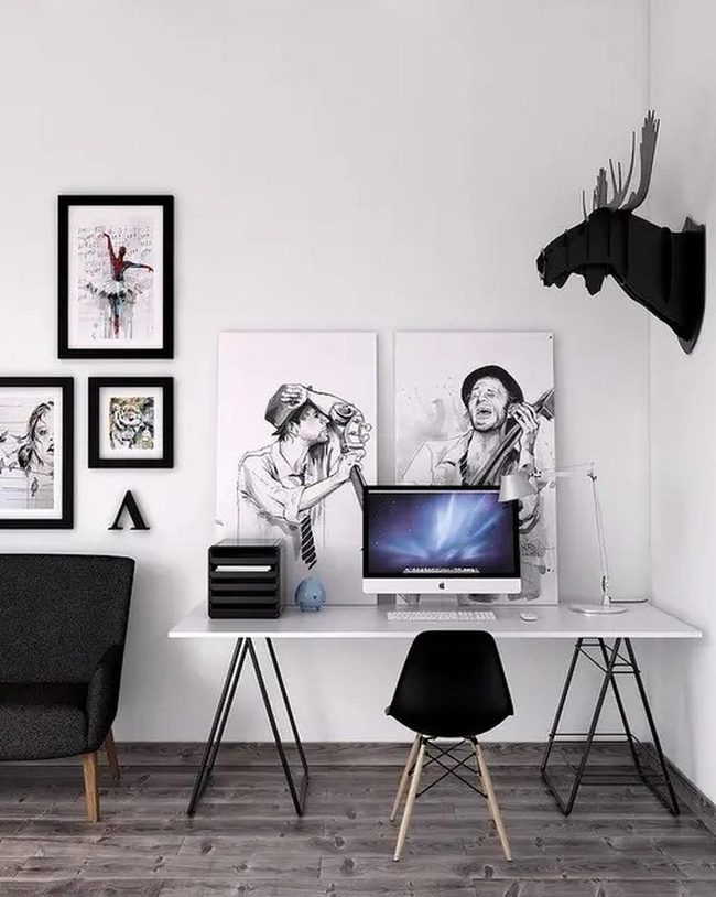 Black Moose Meets Minimal White