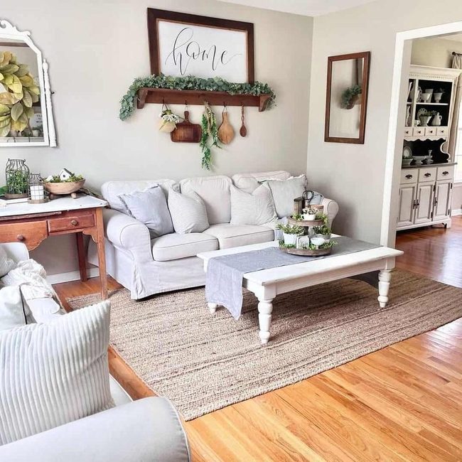 Pale Gray Meets Reclaimed Wood Simplicity
