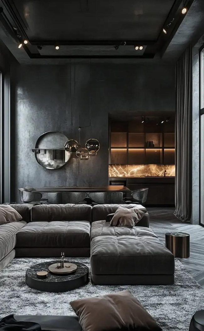Grey Parlor Ambient Lighting