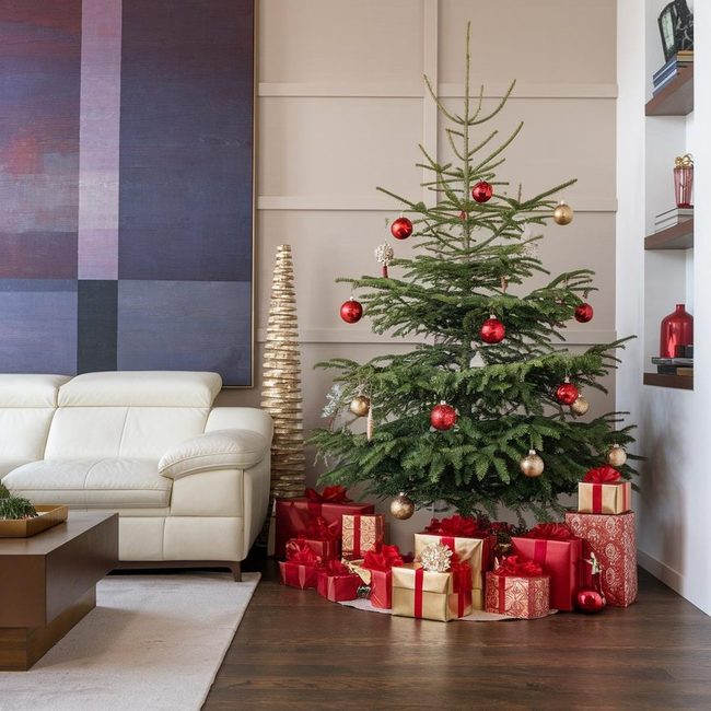 Red and Gold Gifts As Decor