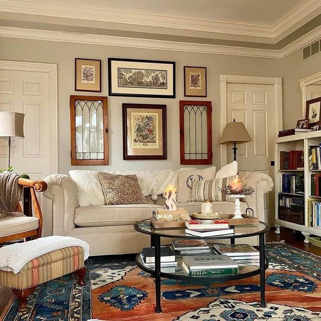 Red And Blue Rug Statement