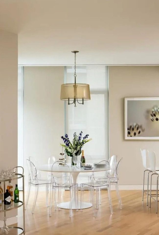 Light Wood And White Minimalist Dining