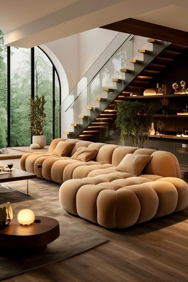 Deep Cushioned Sofa Luxury