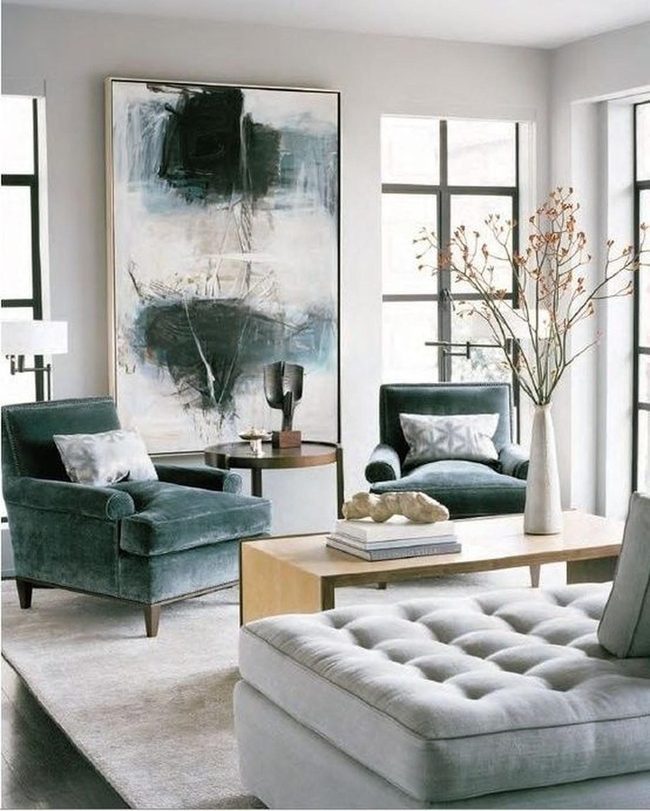 Blue And Black Abstract Statement