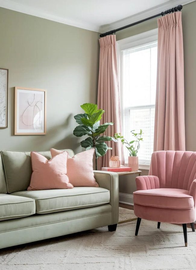 Blush Pink Meets Sage Green