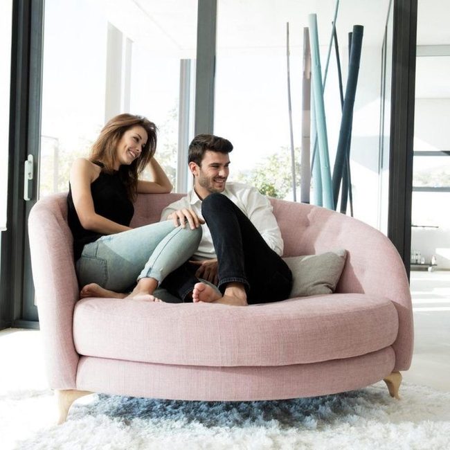 Pink Velvet Statement Chair
