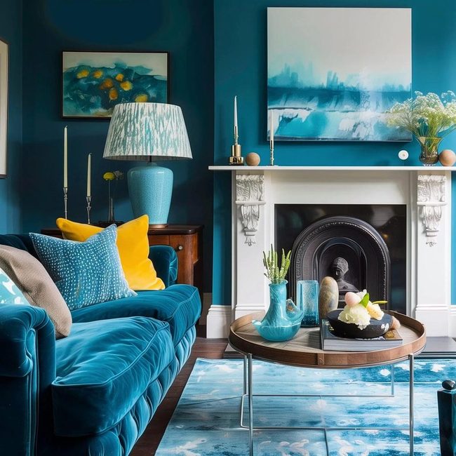 Teal Accents With Neutral Balance