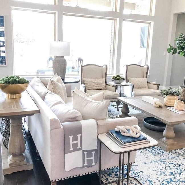 Marble And Beige Living Sophistication