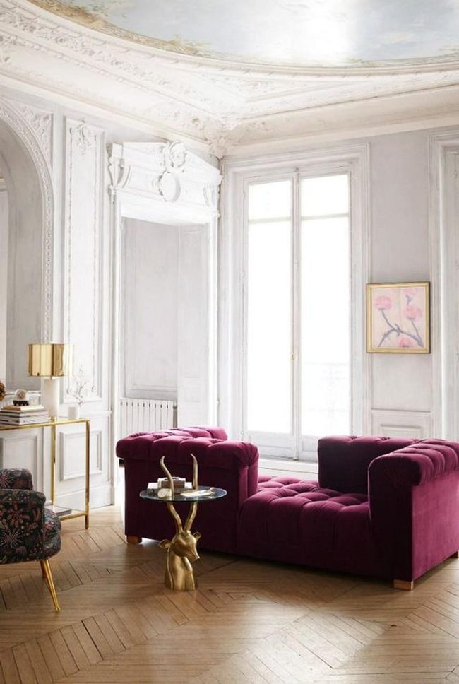 Purple Velvet Against Sunlit Whites