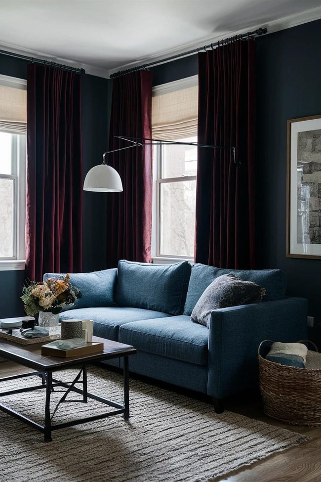 Deep Velvet Floor-To-Ceiling Curtains