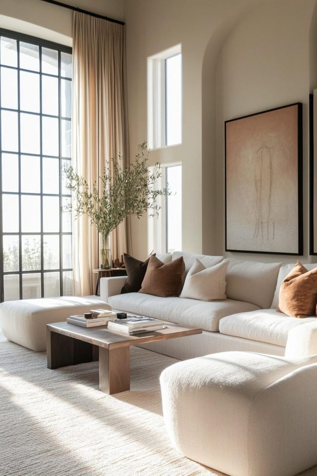 Single Sofa Long Room Arrangement