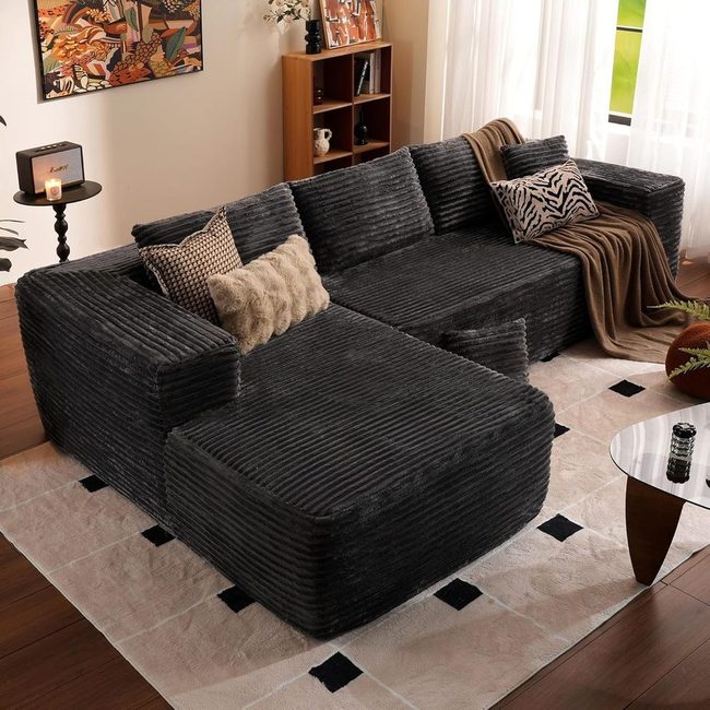 Dark Grey Sofa Gathering Space