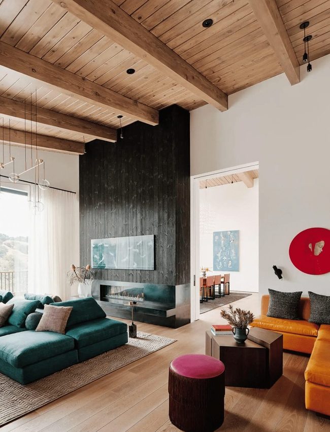 Exposed Wood Ceiling Statement