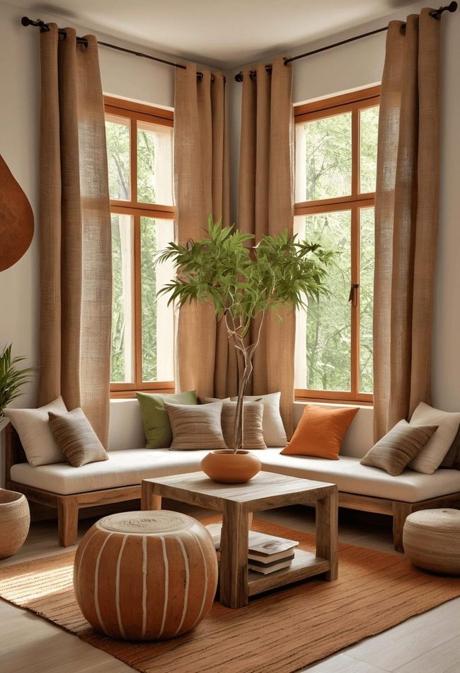Burnt Orange Meets Organic Jute