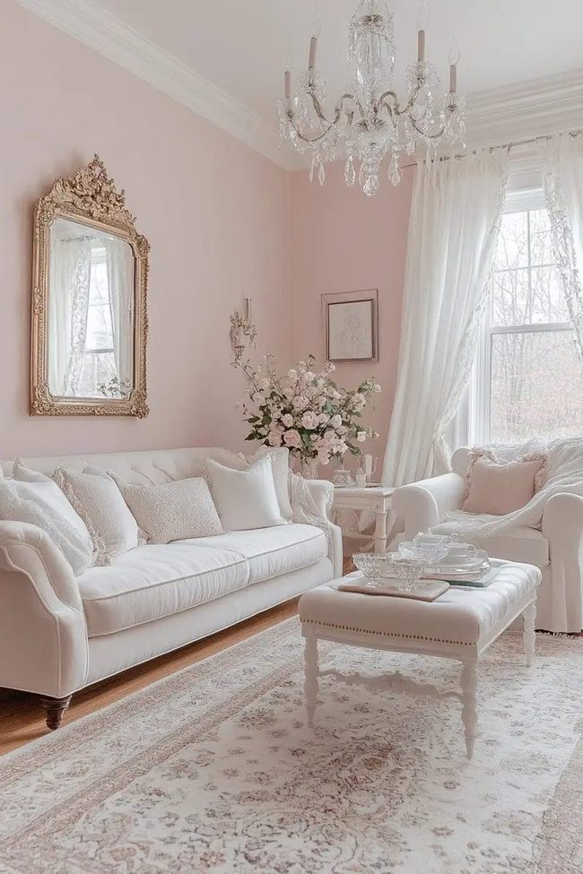 Pale Pink And White Elegance