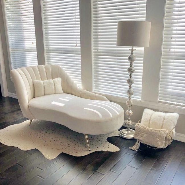 White Channel Tufted Statement Chair
