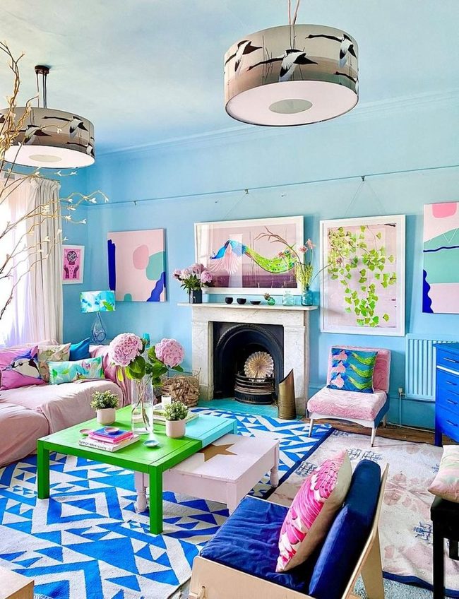Ceiling Birds With Pastel Comfort Layers