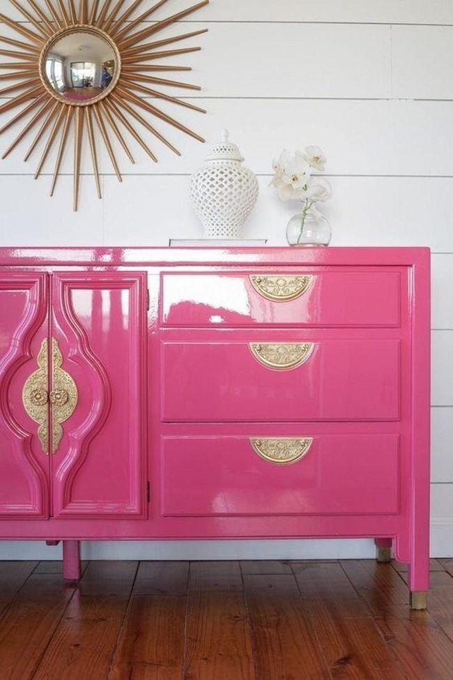 Pink Cabinets With Gold Hardware Luxury