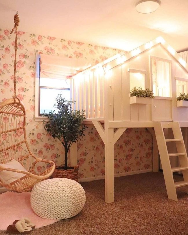 Pink Blooms And Egg Chair Sanctuary