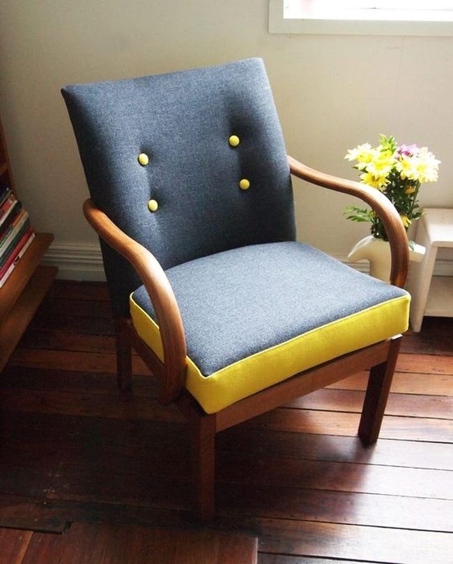 Blue And Yellow Statement Chair