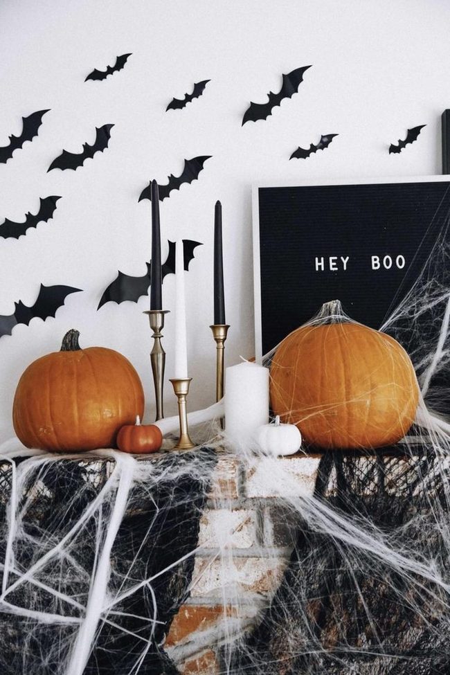 Orange Pumpkins Black Brick Halloween