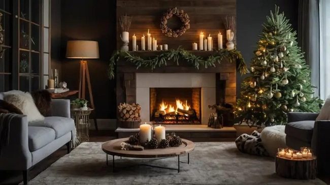 Mantel Garland Metalliclic Warmth