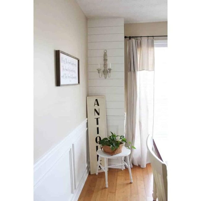 White Shiplap And Warm Wood Floors
