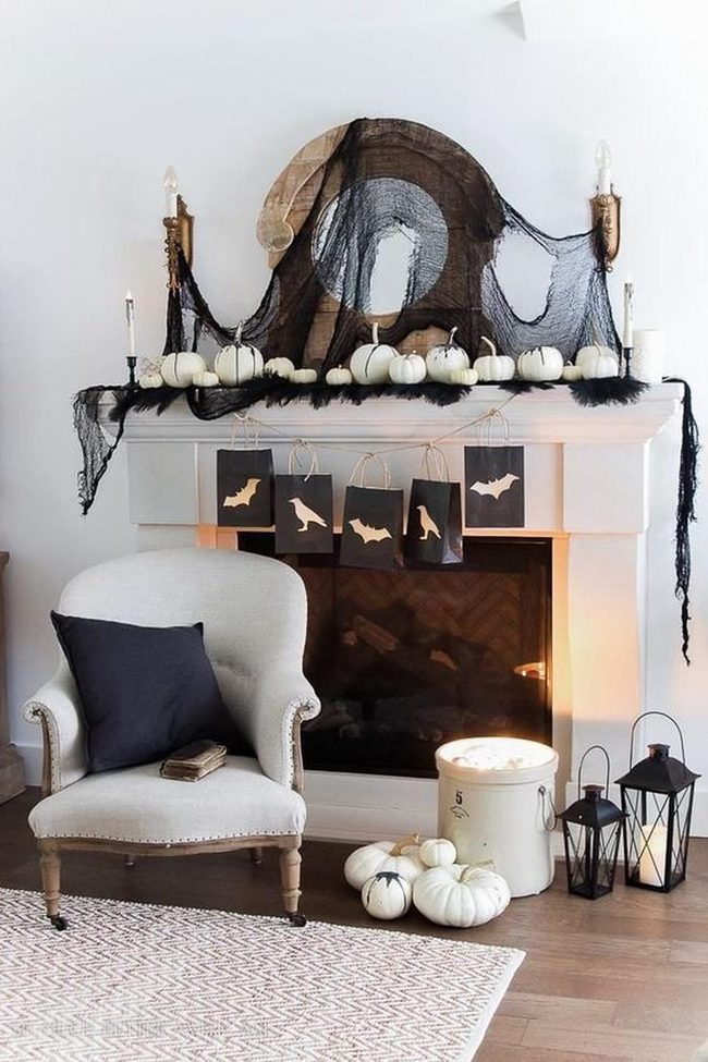 White Pumpkins And Black Lanterns