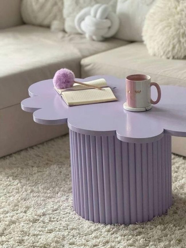Purple Flower Table Workspace