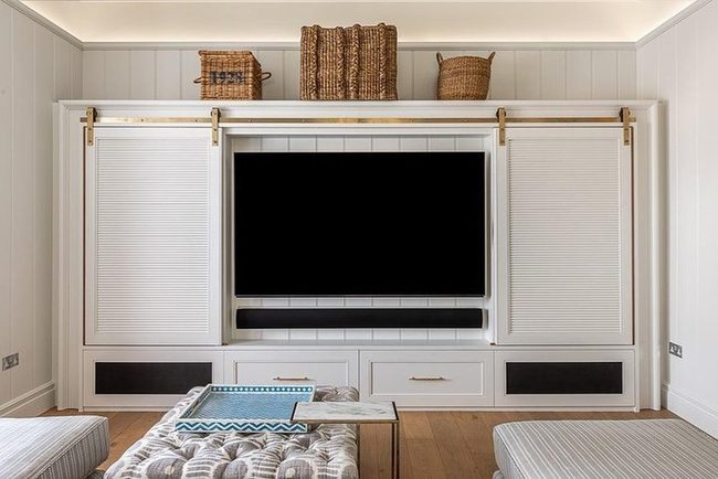 Sliding Wood Barn Door Tv