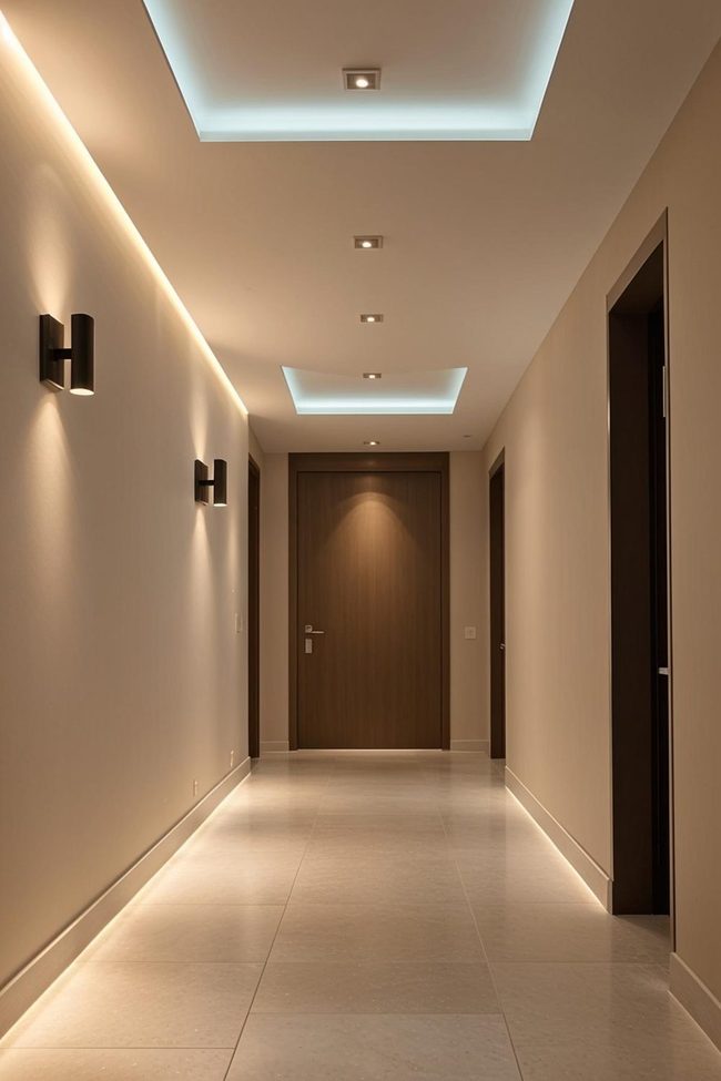 Layered Lamp for Functional Hallways