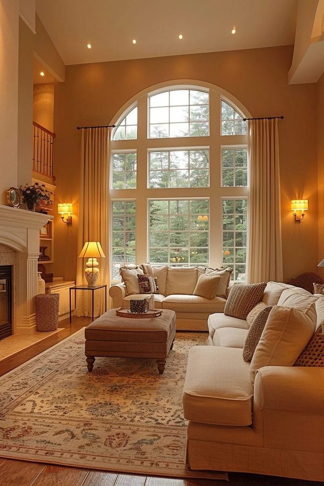 Beige Sunlit Living Room