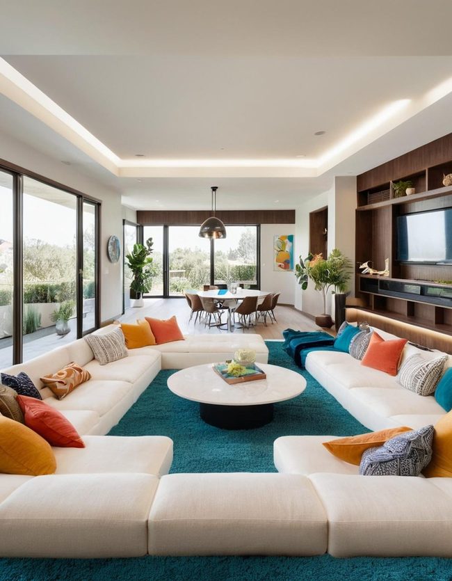 Sunken Sitting Room Retro Revival