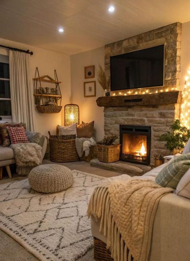 Fireplace As Living Room Anchor