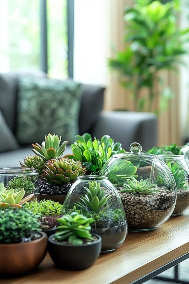 Miniature Glass Ecosystems For Tables