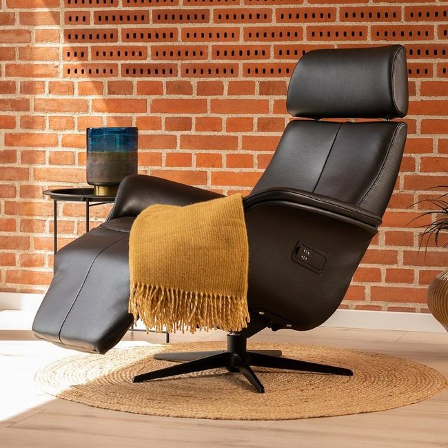 Warm Leather Recliner Modern Comfort